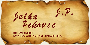 Jelka Peković vizit kartica